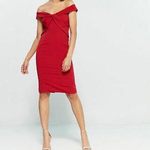 JAY GODFREY Off Shoulder Sheath Bodycon Dress